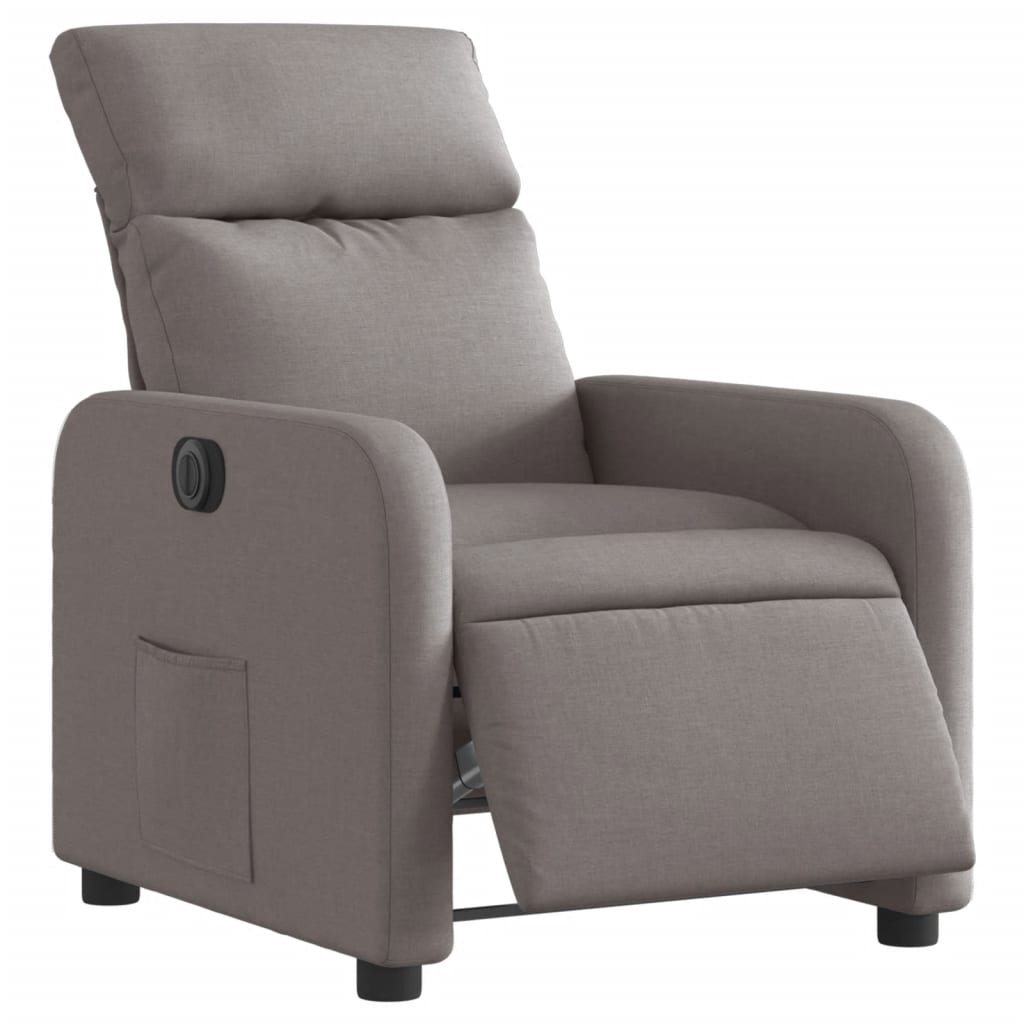 Fauteuil verstelbaar elektrisch stof taupe is nu te koop bij PeponiXL, paradijselijk wonen!