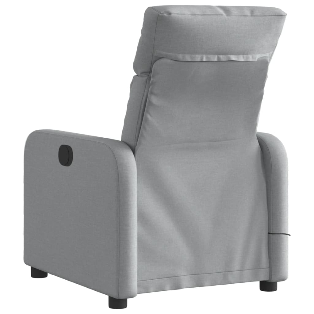 Massagestoel elektrisch verstelbaar stof lichtgrijs is nu te koop bij PeponiXL, paradijselijk wonen!