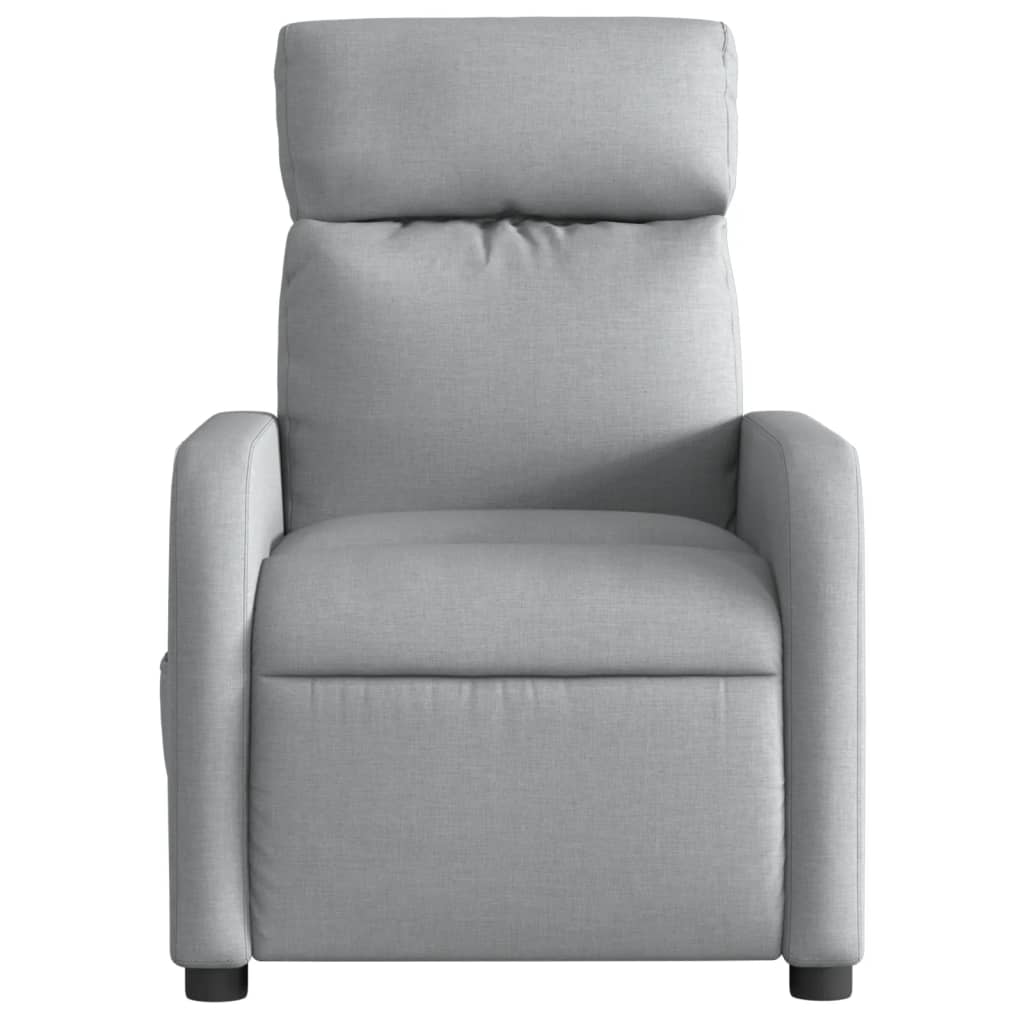 Massagestoel elektrisch verstelbaar stof lichtgrijs is nu te koop bij PeponiXL, paradijselijk wonen!