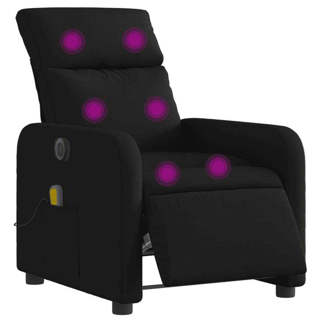 Massagestoel elektrisch verstelbaar stof zwart is nu te koop bij PeponiXL, paradijselijk wonen!