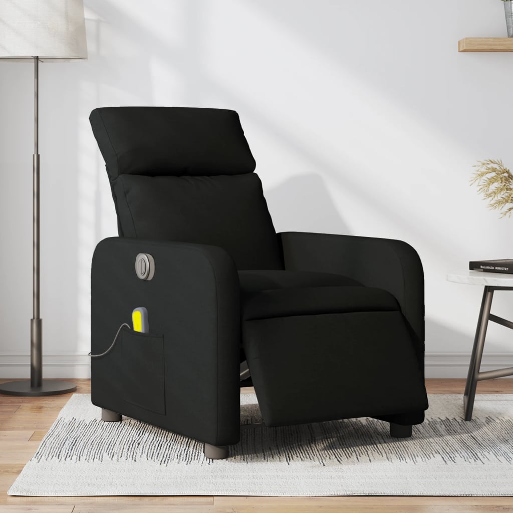 Massagestoel elektrisch verstelbaar stof zwart is nu te koop bij PeponiXL, paradijselijk wonen!