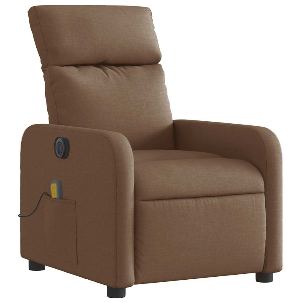 Massagestoel elektrisch verstelbaar stof bruin is nu te koop bij PeponiXL, paradijselijk wonen!