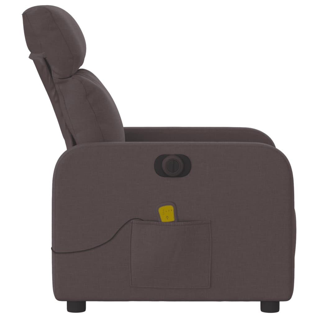 Massagestoel elektrisch verstelbaar stof donkerbruin is nu te koop bij PeponiXL, paradijselijk wonen!