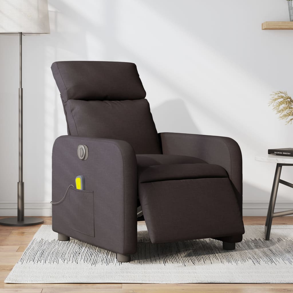 Massagestoel elektrisch verstelbaar stof donkerbruin is nu te koop bij PeponiXL, paradijselijk wonen!