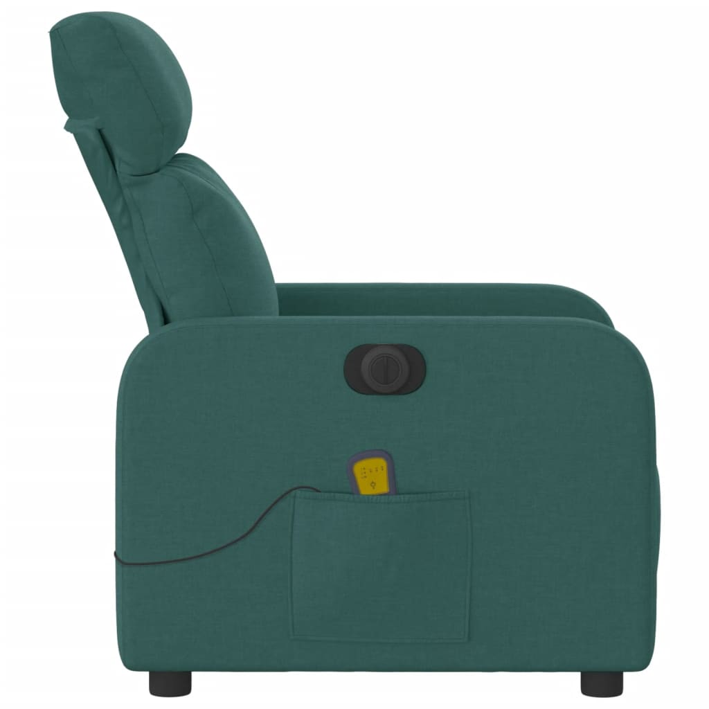 Massagestoel elektrisch verstelbaar stof donkergroen is nu te koop bij PeponiXL, paradijselijk wonen!