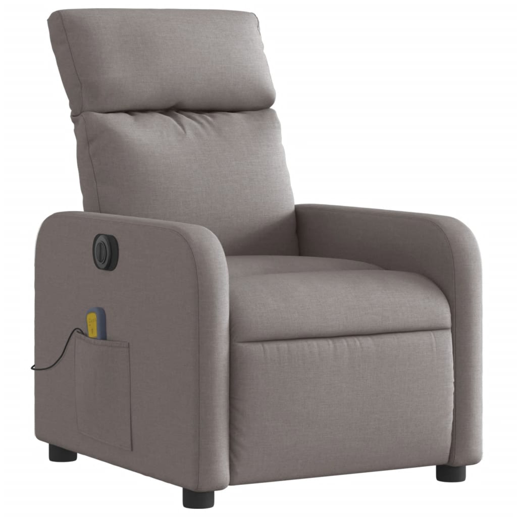 Massagestoel elektrisch verstelbaar stof taupe is nu te koop bij PeponiXL, paradijselijk wonen!