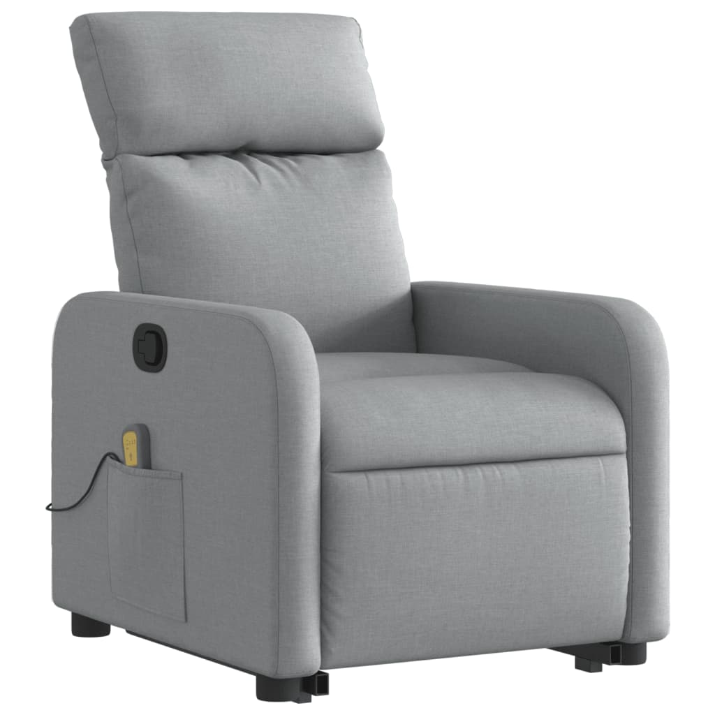 Sta-op-massagestoel verstelbaar stof lichtgrijs is nu te koop bij PeponiXL, paradijselijk wonen!