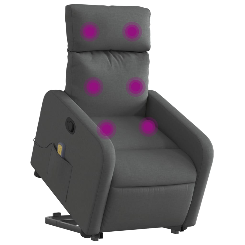Sta-op-massagestoel verstelbaar stof donkergrijs is nu te koop bij PeponiXL, paradijselijk wonen!
