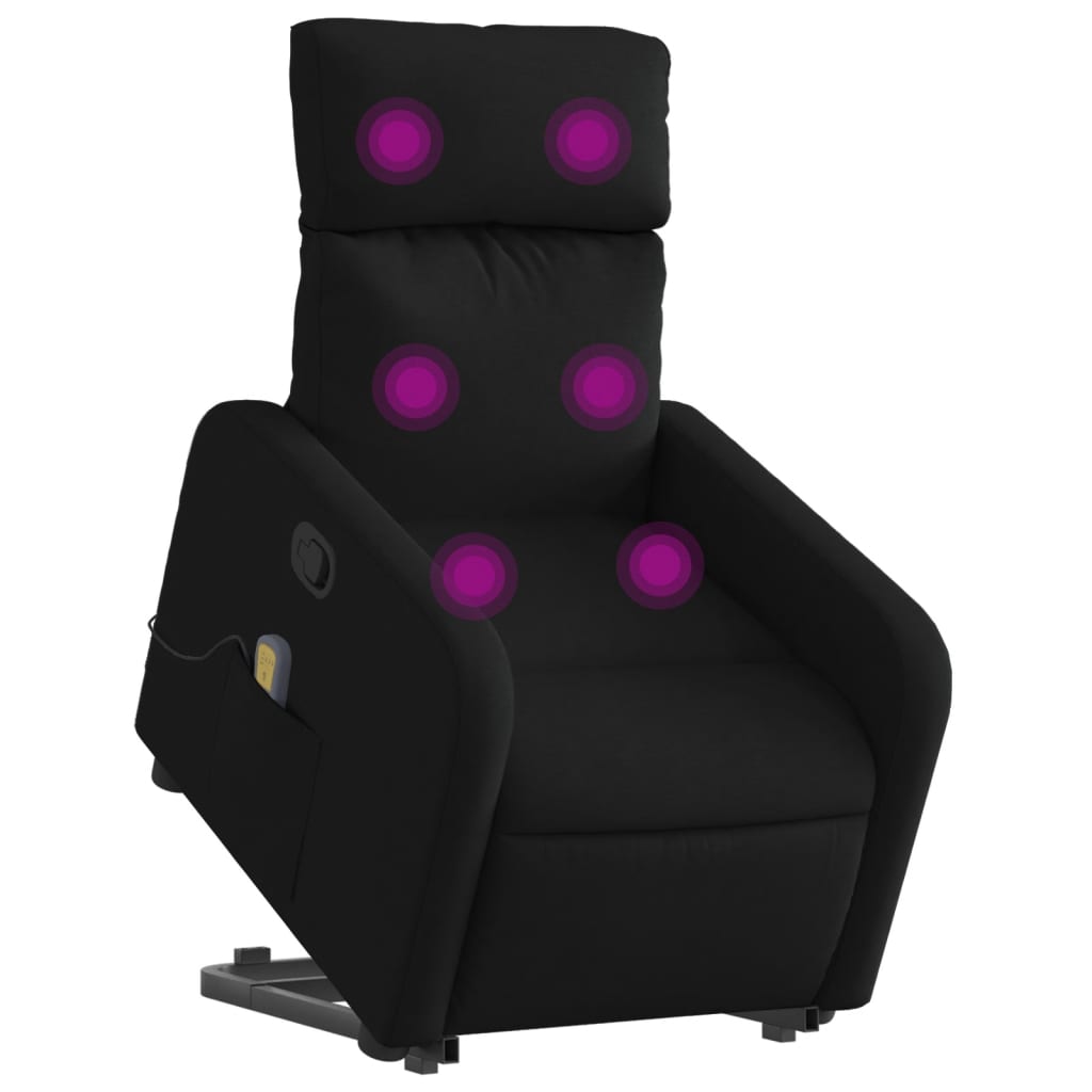 Sta-op-massagestoel verstelbaar stof zwart is nu te koop bij PeponiXL, paradijselijk wonen!