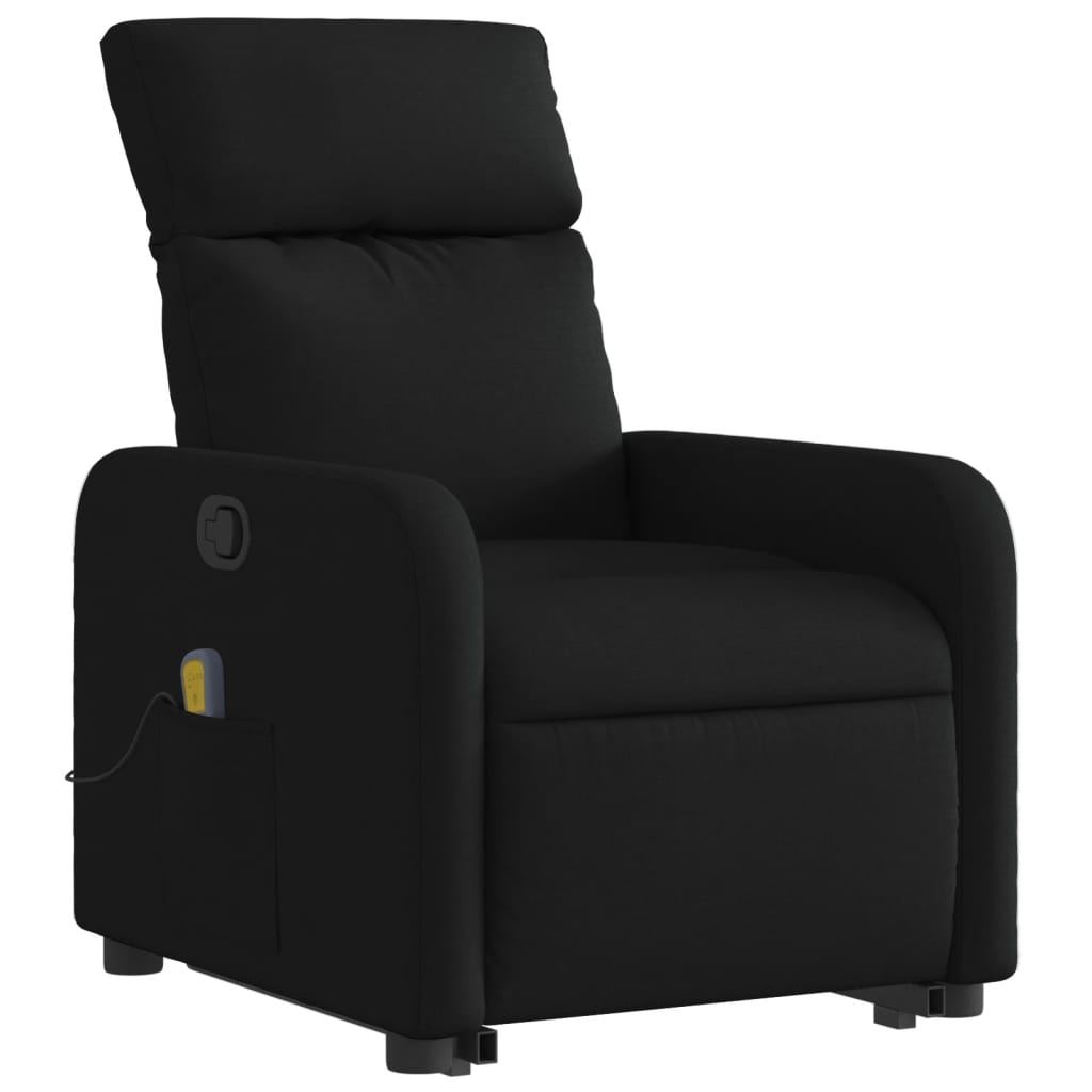 Sta-op-massagestoel verstelbaar stof zwart is nu te koop bij PeponiXL, paradijselijk wonen!