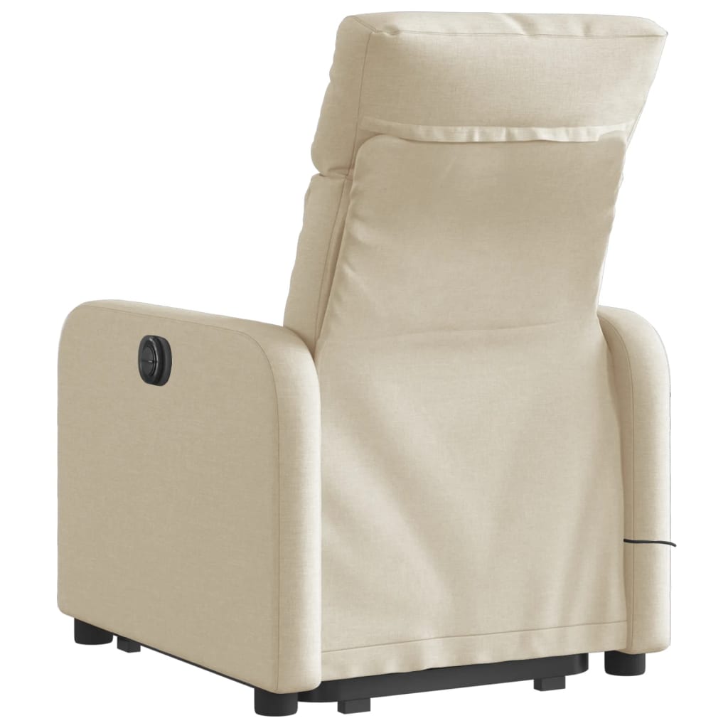Sta-op-massagestoel verstelbaar stof crèmekleurig is nu te koop bij PeponiXL, paradijselijk wonen!