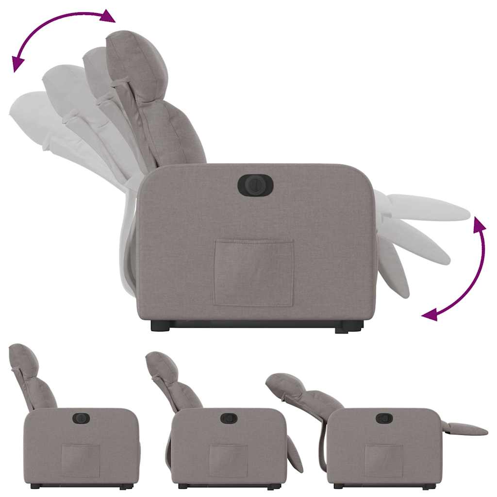 Sta-op-stoel elektrisch verstelbaar stof taupe is nu te koop bij PeponiXL, paradijselijk wonen!