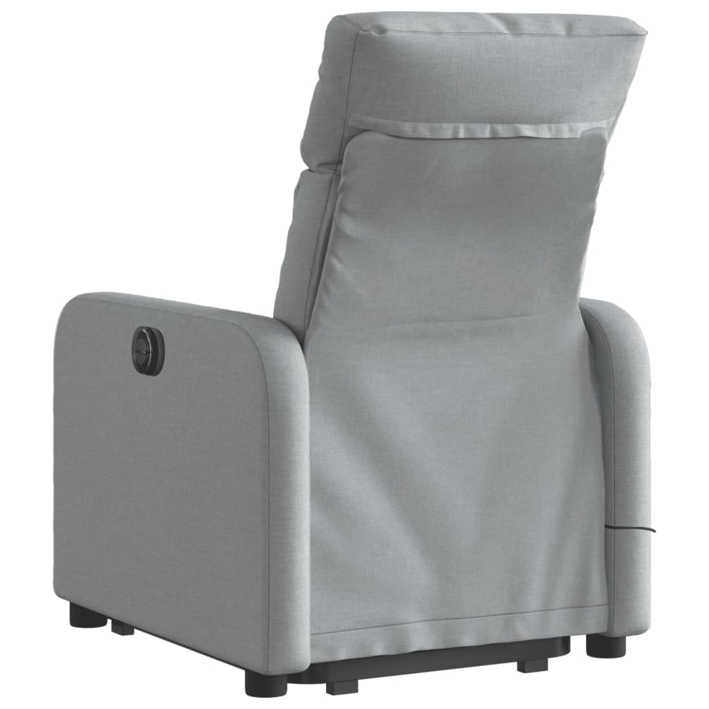 Sta-op-massagestoel elektrisch verstelbaar stof lichtgrijs is nu te koop bij PeponiXL, paradijselijk wonen!