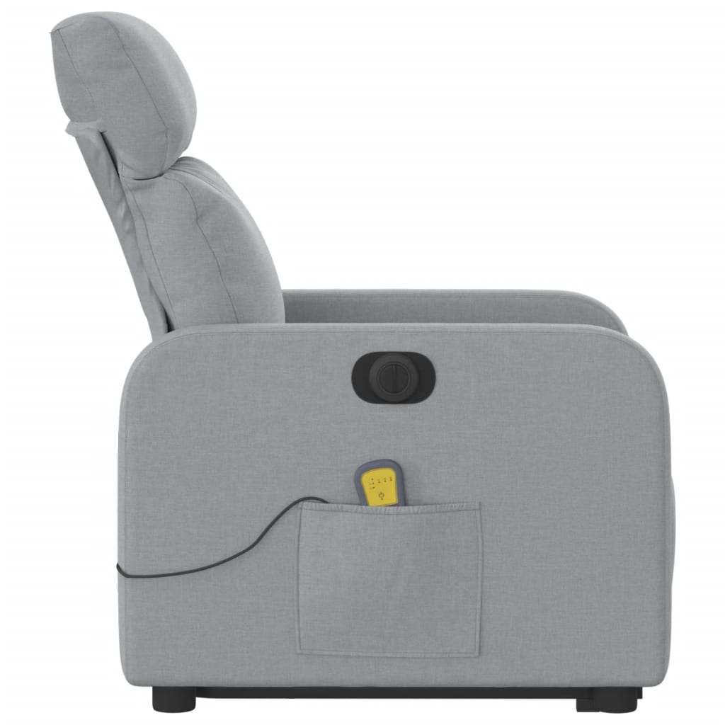 Sta-op-massagestoel elektrisch verstelbaar stof lichtgrijs is nu te koop bij PeponiXL, paradijselijk wonen!