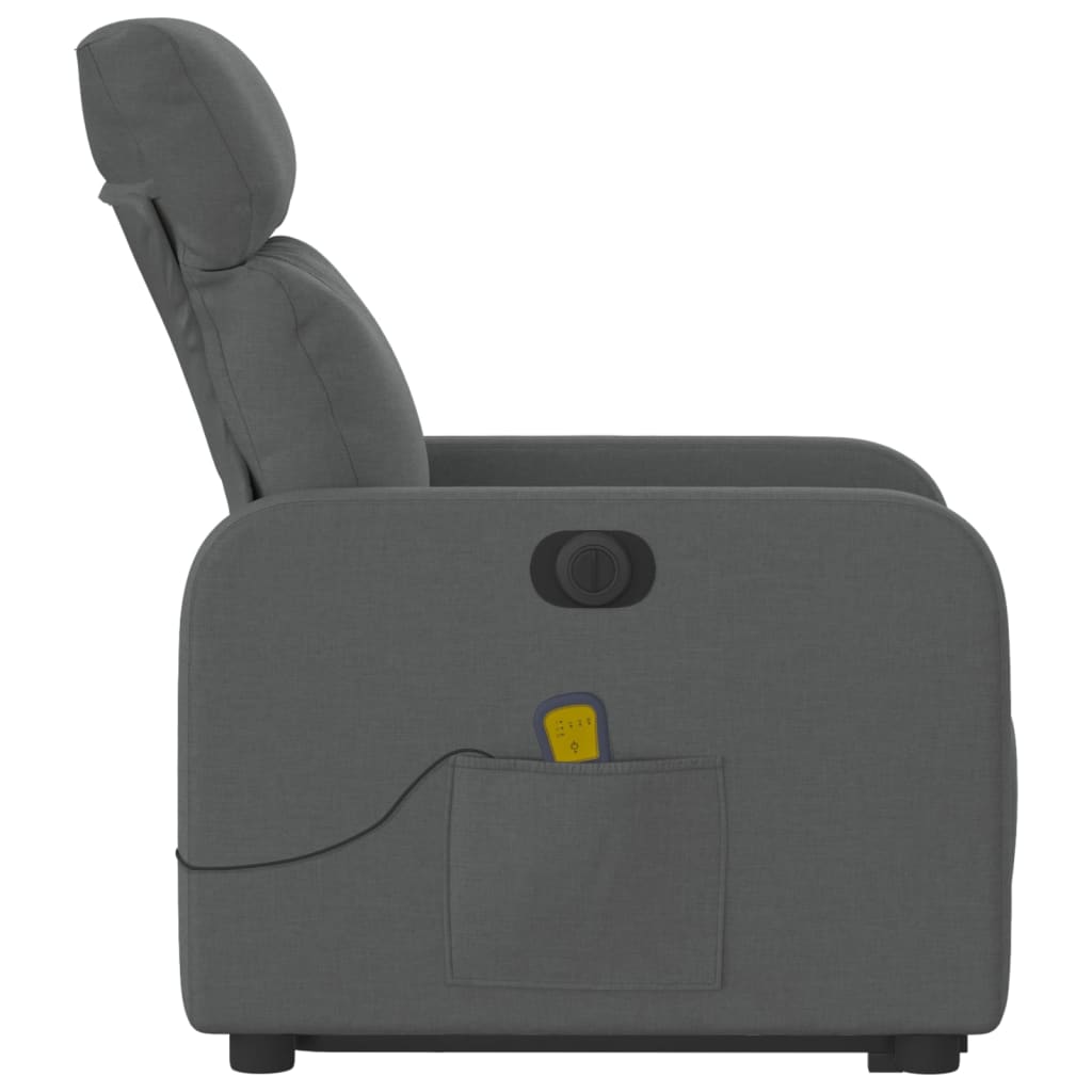 Sta-op-massagestoel elektrisch verstelbaar stof donkergrijs is nu te koop bij PeponiXL, paradijselijk wonen!