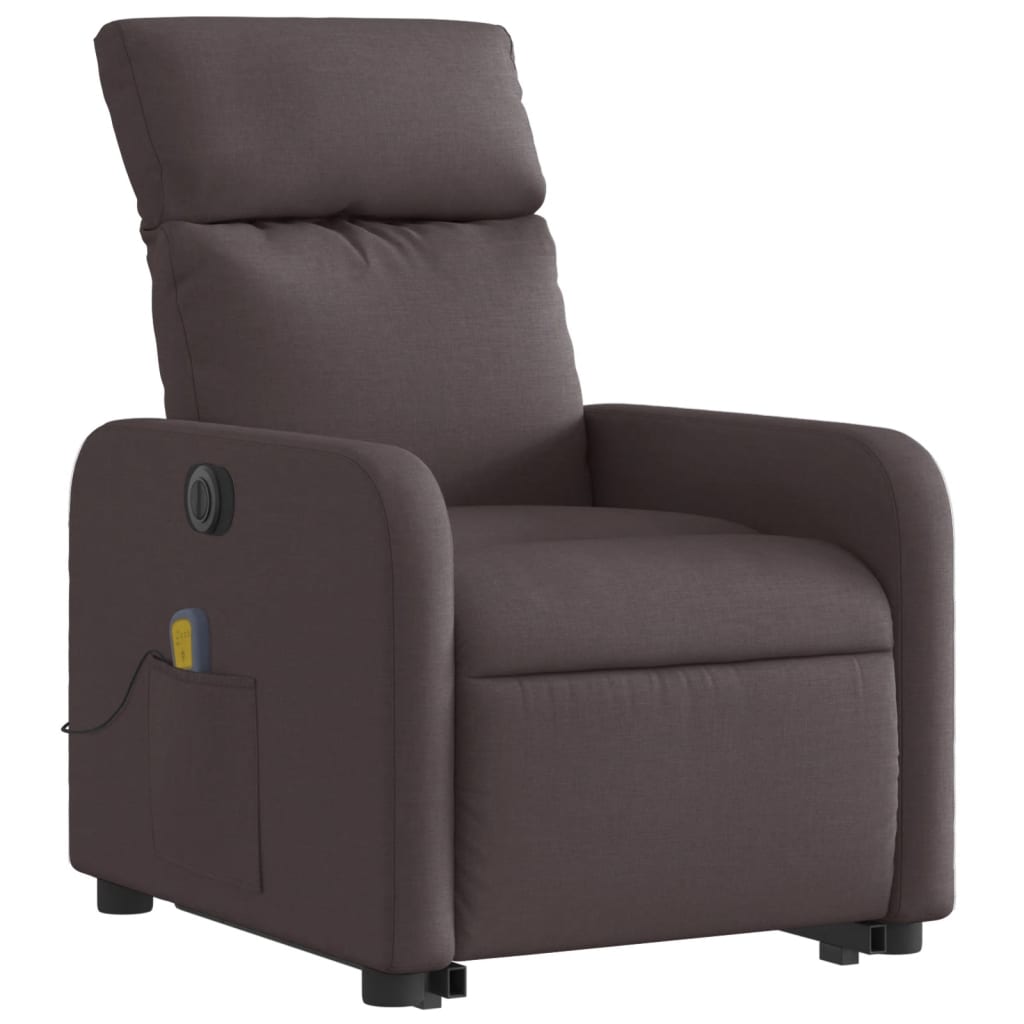 Sta-op-massagestoel elektrisch verstelbaar stof donkerbruin is nu te koop bij PeponiXL, paradijselijk wonen!