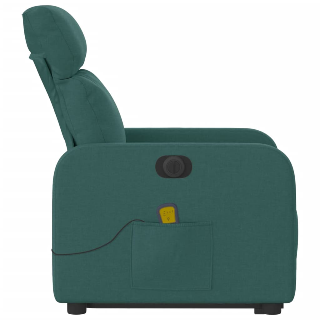 Sta-op-massagestoel elektrisch verstelbaar stof donkergroen is nu te koop bij PeponiXL, paradijselijk wonen!