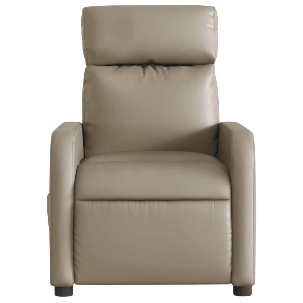 Fauteuil verstelbaar elektrisch kunstleer cappuccinokleurig is nu te koop bij PeponiXL, paradijselijk wonen!