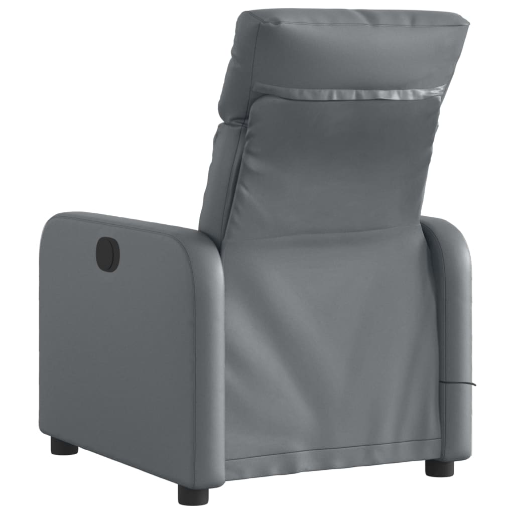 Massagestoel verstelbaar elektrisch kunstleer grijs is nu te koop bij PeponiXL, paradijselijk wonen!