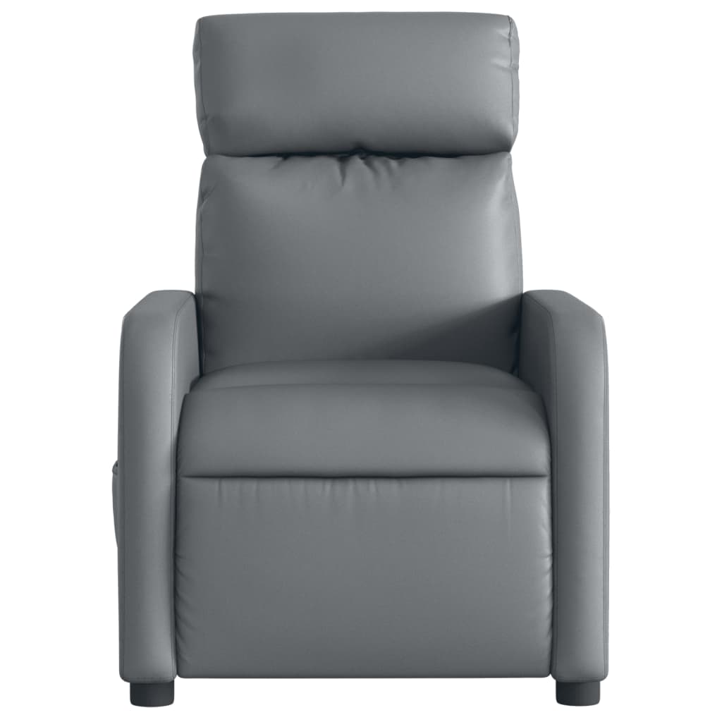 Massagestoel verstelbaar elektrisch kunstleer grijs is nu te koop bij PeponiXL, paradijselijk wonen!