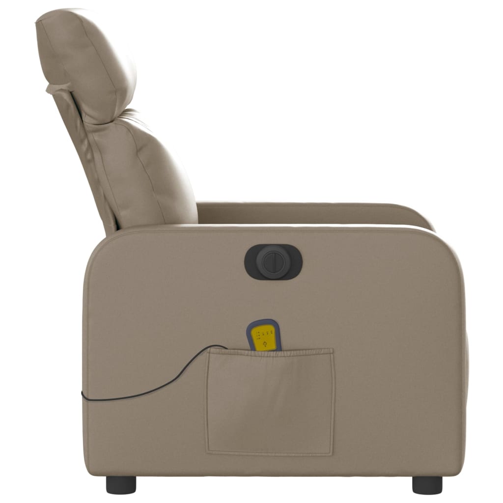Massagestoel verstelbaar elektrisch kunstleer cappuccinokleurig is nu te koop bij PeponiXL, paradijselijk wonen!