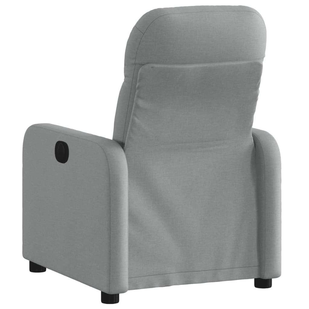 Fauteuil elektrisch verstelbaar stof lichtgrijs is nu te koop bij PeponiXL, paradijselijk wonen!