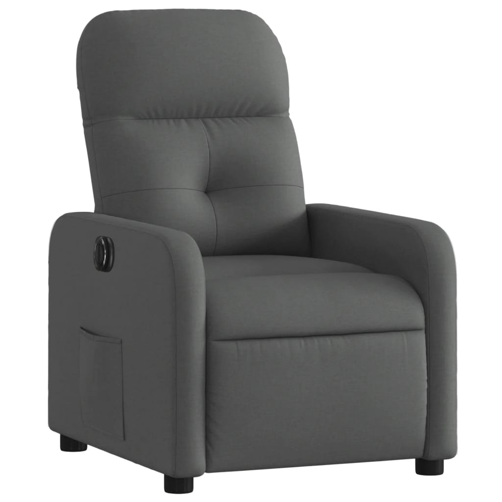 Fauteuil elektrisch verstelbaar stof donkergrijs is nu te koop bij PeponiXL, paradijselijk wonen!