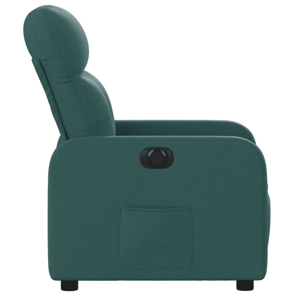 Fauteuil verstelbaar elektrisch stof donkergroen is nu te koop bij PeponiXL, paradijselijk wonen!