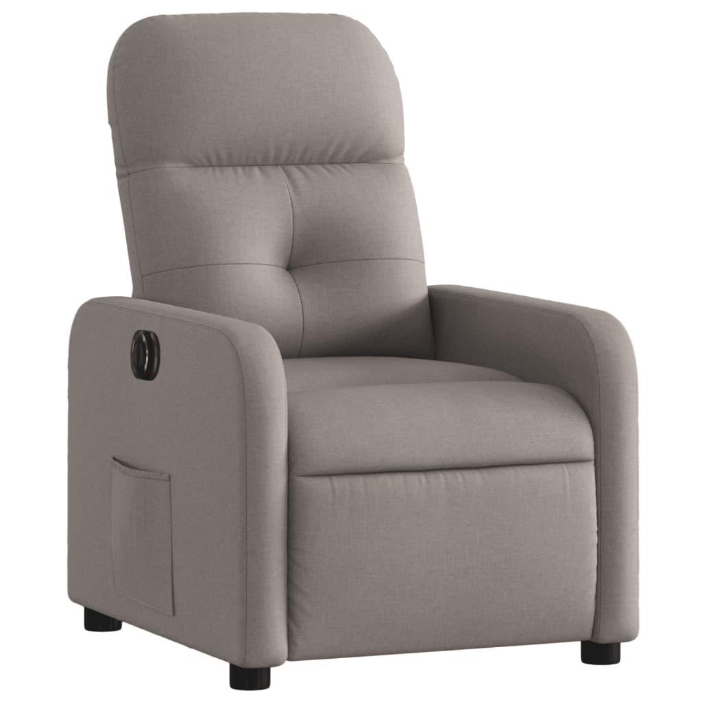 Fauteuil verstelbaar elektrisch stof taupe is nu te koop bij PeponiXL, paradijselijk wonen!