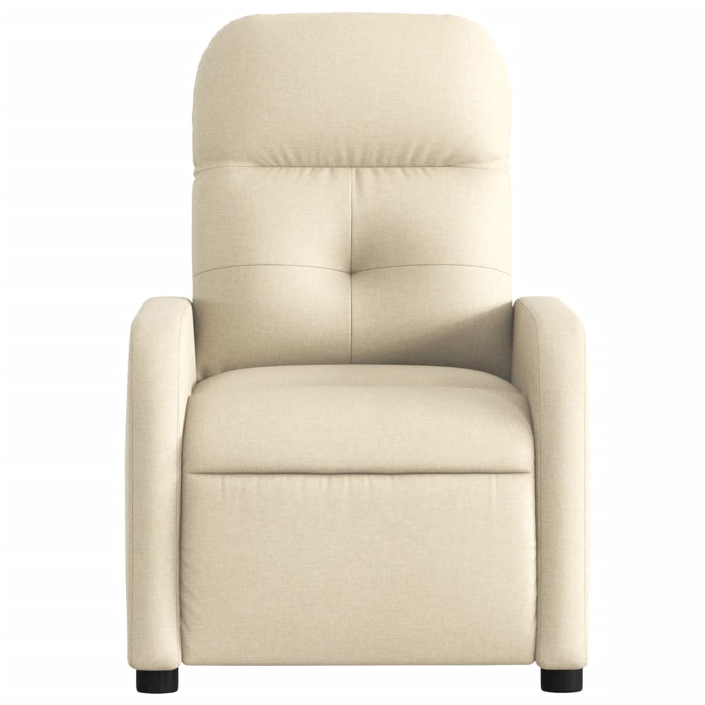 Fauteuil verstelbaar elektrisch stof crèmekleurig is nu te koop bij PeponiXL, paradijselijk wonen!