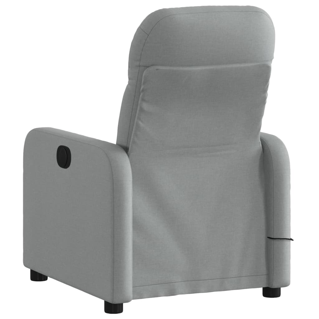 Massagestoel elektrisch verstelbaar stof lichtgrijs is nu te koop bij PeponiXL, paradijselijk wonen!