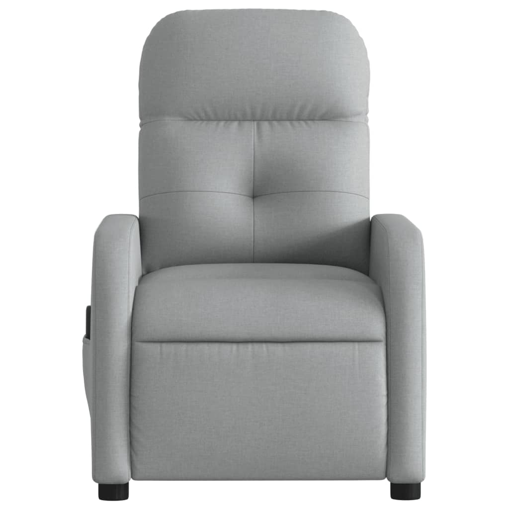 Massagestoel elektrisch verstelbaar stof lichtgrijs is nu te koop bij PeponiXL, paradijselijk wonen!