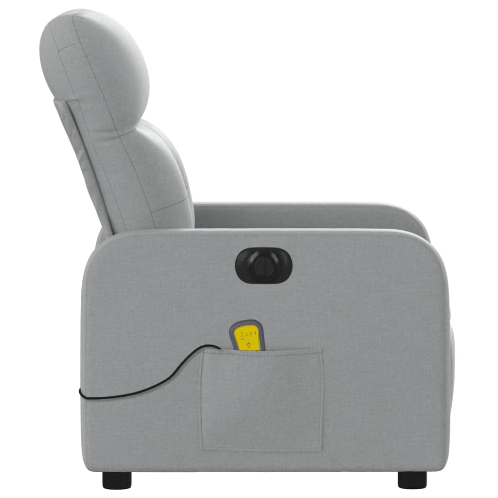 Massagestoel elektrisch verstelbaar stof lichtgrijs is nu te koop bij PeponiXL, paradijselijk wonen!