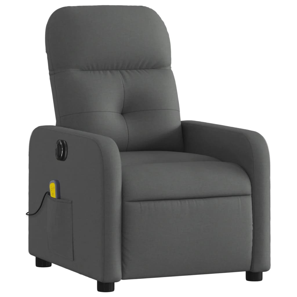 Massagestoel elektrisch verstelbaar stof donkergrijs is nu te koop bij PeponiXL, paradijselijk wonen!