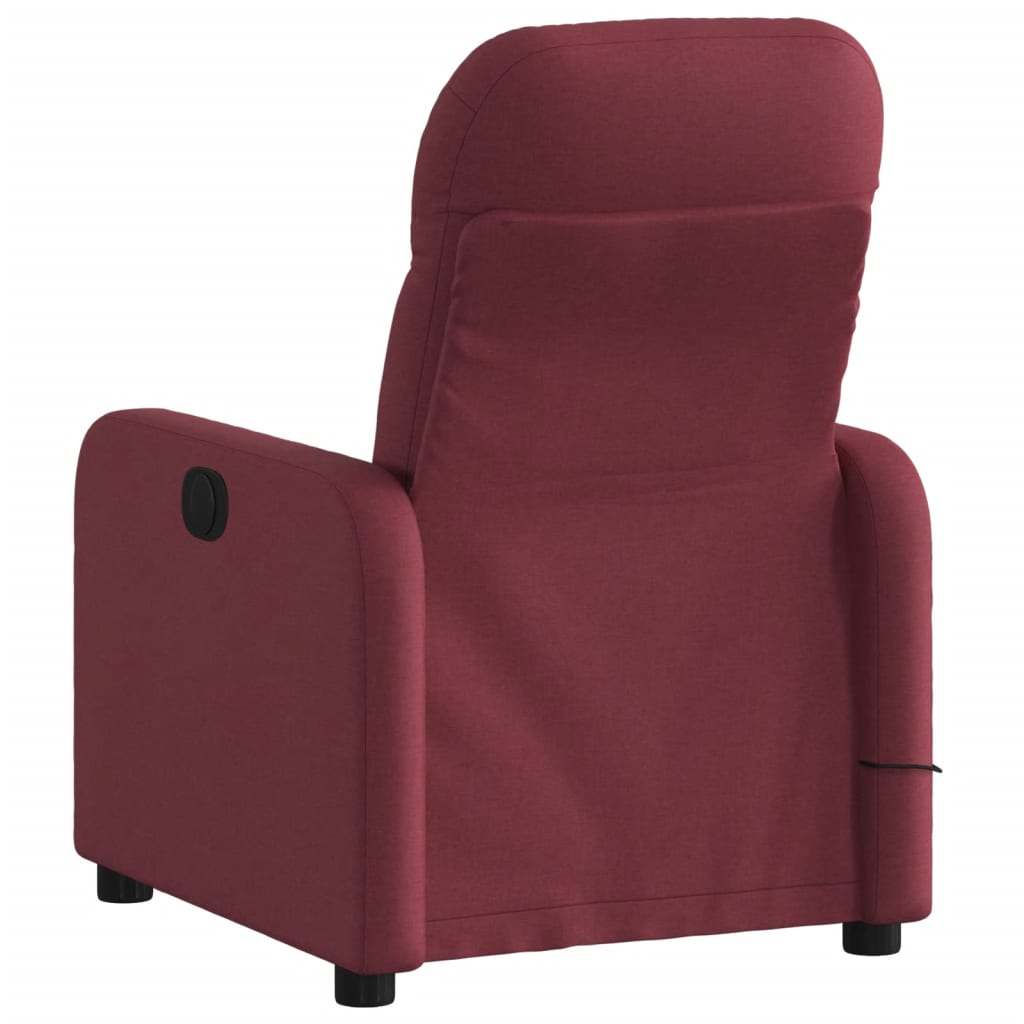 Massagestoel elektrisch verstelbaar stof wijnrood is nu te koop bij PeponiXL, paradijselijk wonen!
