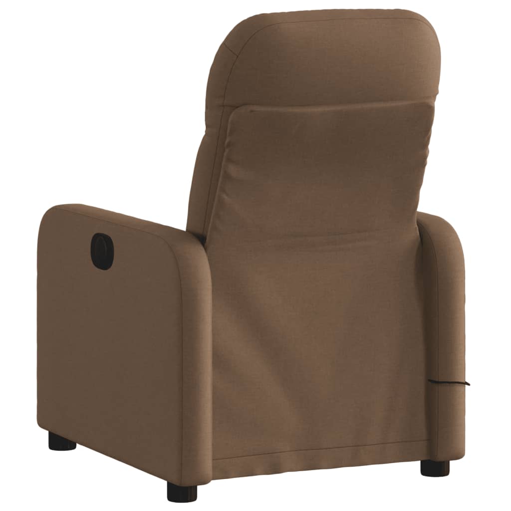 Massagestoel elektrisch verstelbaar stof bruin is nu te koop bij PeponiXL, paradijselijk wonen!