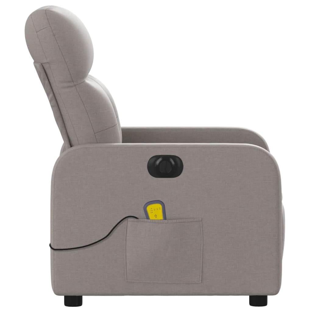 Massagestoel elektrisch verstelbaar stof taupe is nu te koop bij PeponiXL, paradijselijk wonen!