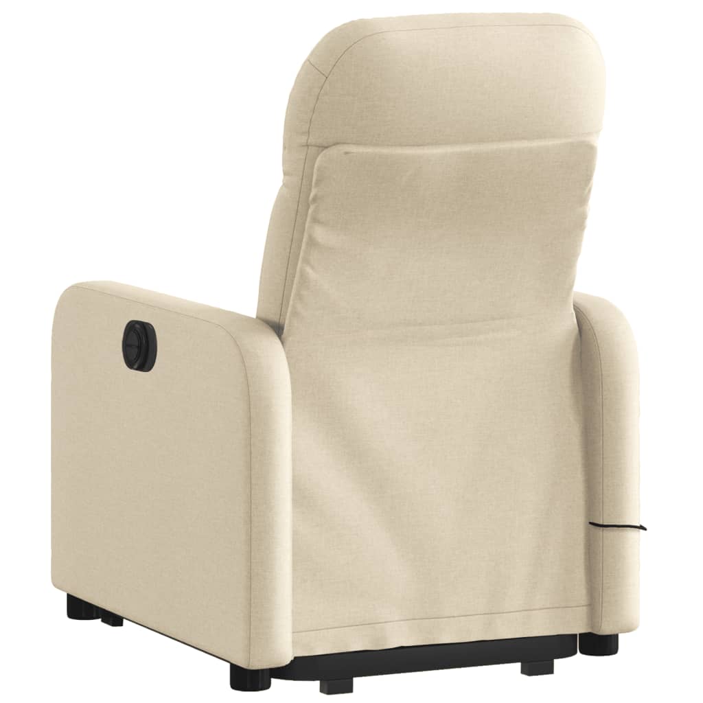Sta-op-massagestoel verstelbaar stof crèmekleurig is nu te koop bij PeponiXL, paradijselijk wonen!