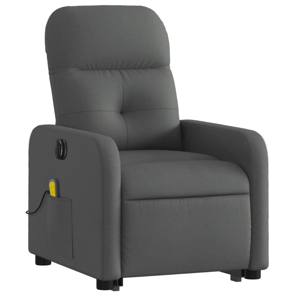 Sta-op-massagestoel elektrisch verstelbaar stof donkergrijs is nu te koop bij PeponiXL, paradijselijk wonen!