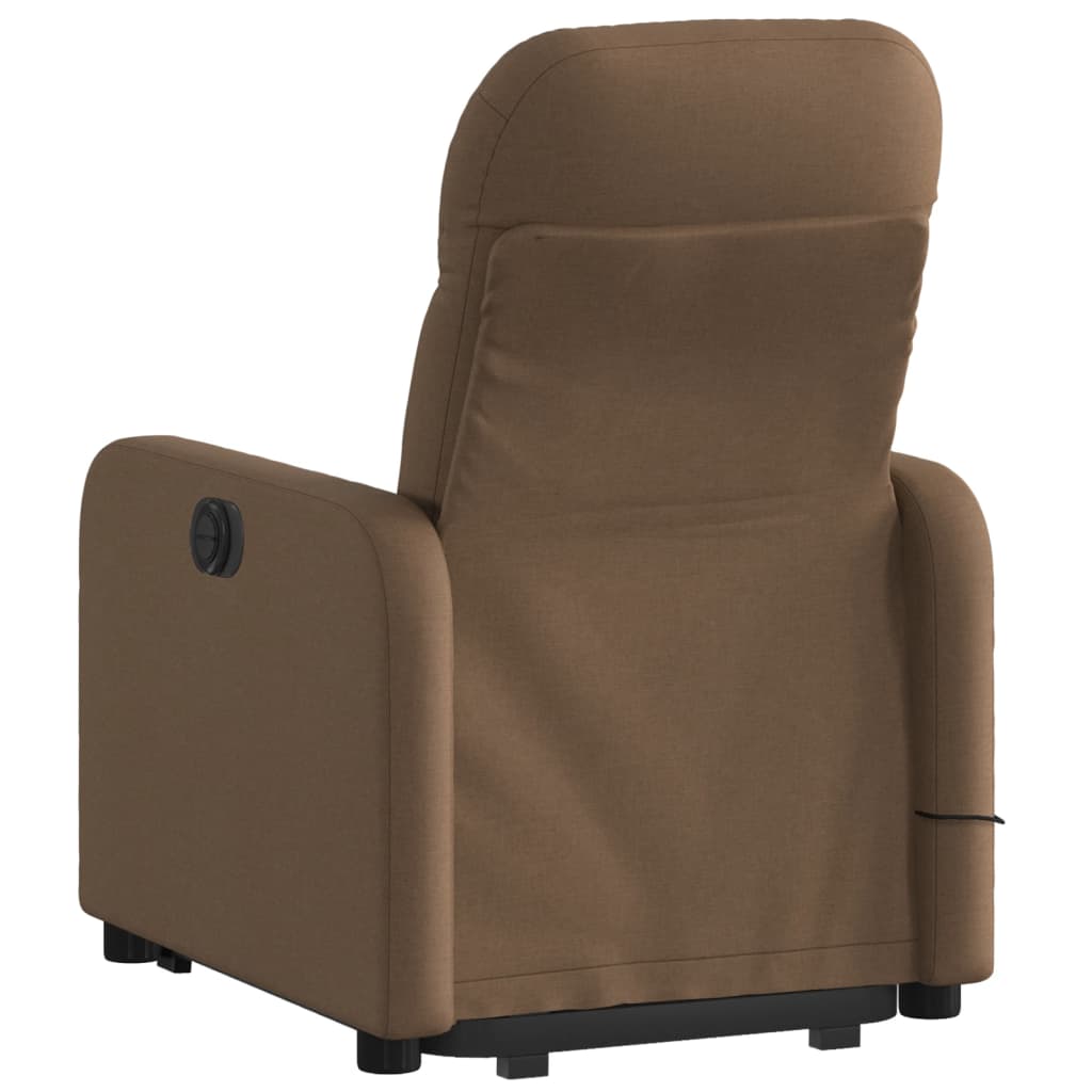 Sta-op-massagestoel elektrisch verstelbaar stof bruin is nu te koop bij PeponiXL, paradijselijk wonen!