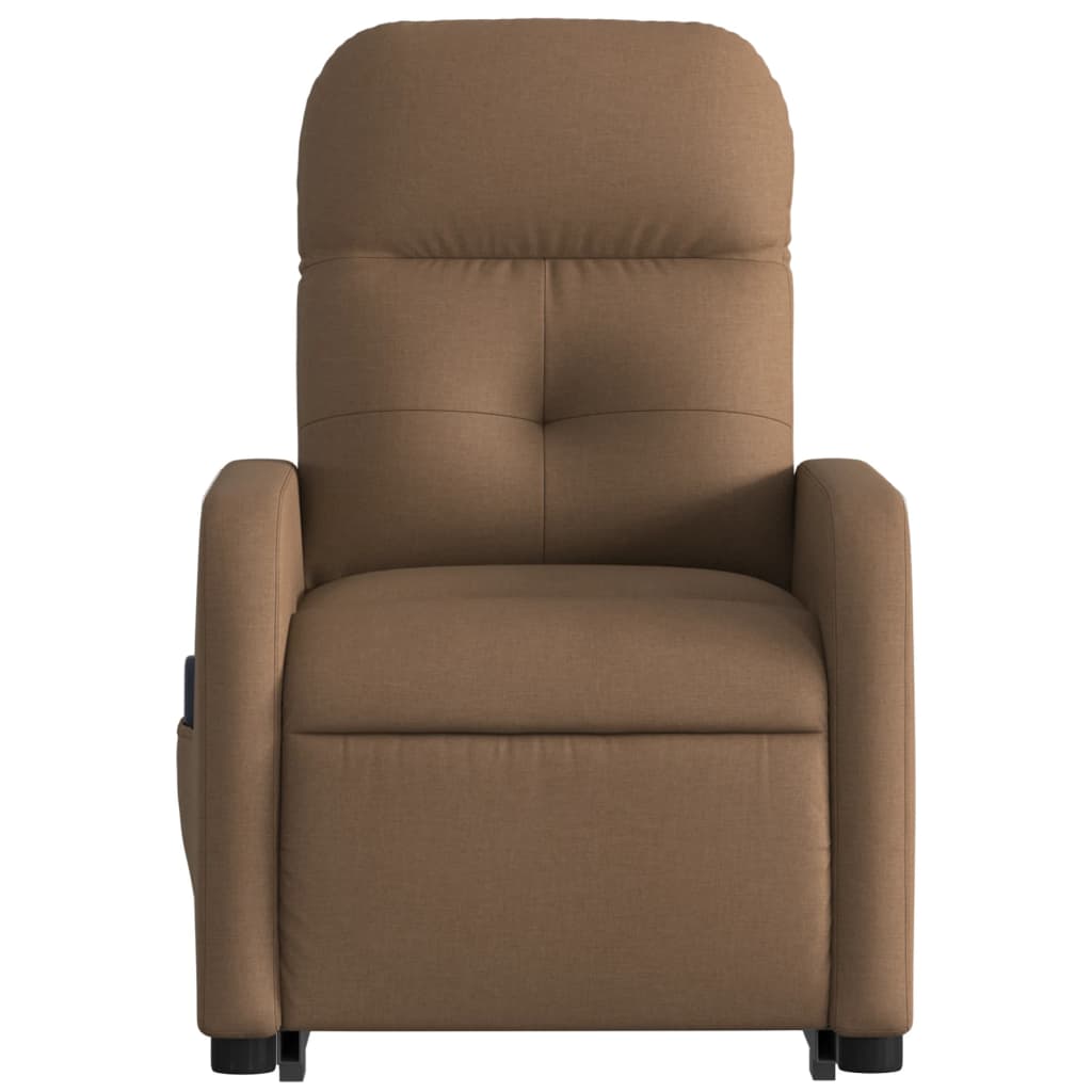 Sta-op-massagestoel elektrisch verstelbaar stof bruin is nu te koop bij PeponiXL, paradijselijk wonen!