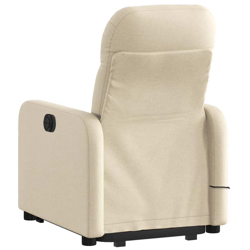 Sta-op-massagestoel elektrisch verstelbaar stof crèmekleurig is nu te koop bij PeponiXL, paradijselijk wonen!