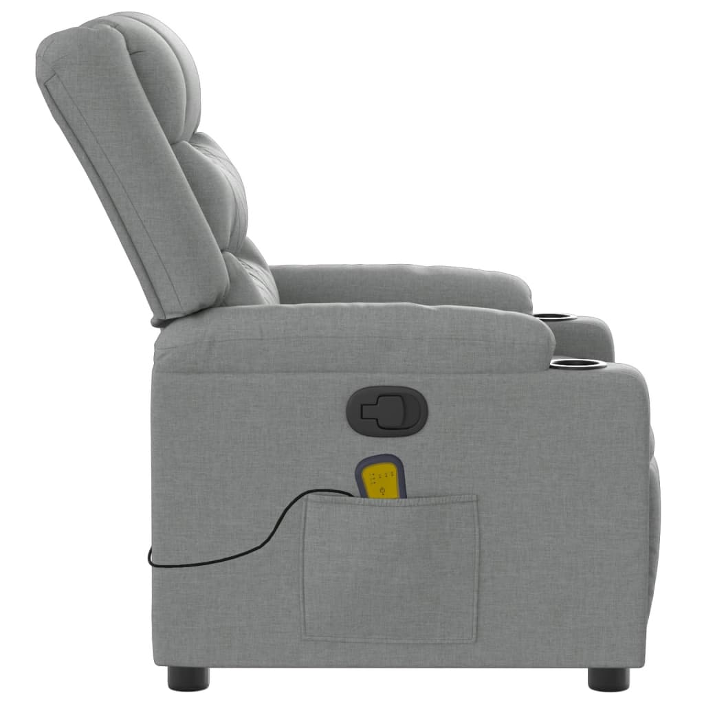 Massagestoel Lichtgrijze Stof is nu te koop bij PeponiXL, paradijselijk wonen!