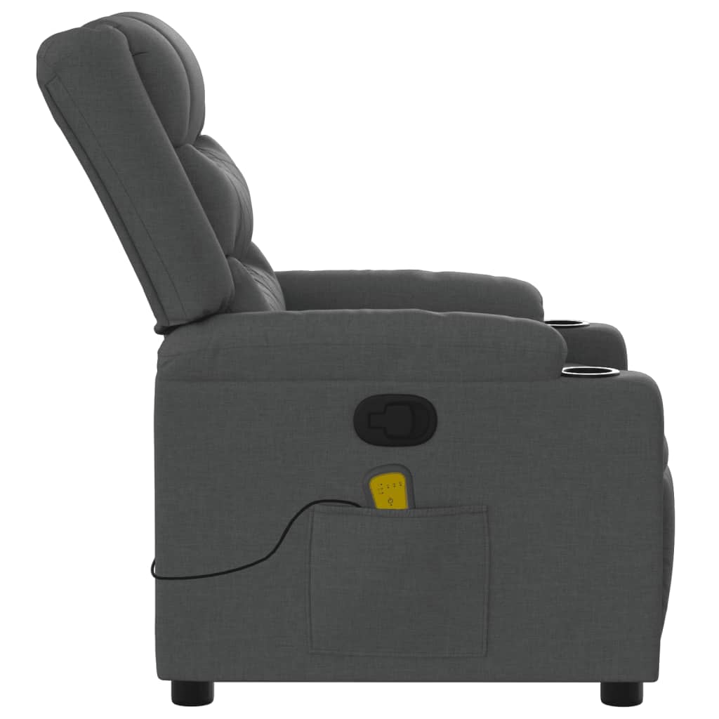 Massagestoel in donkergrijze stof is nu te koop bij PeponiXL, paradijselijk wonen!