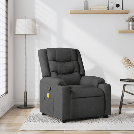 Massagestoel in donkergrijze stof is nu te koop bij PeponiXL, paradijselijk wonen!