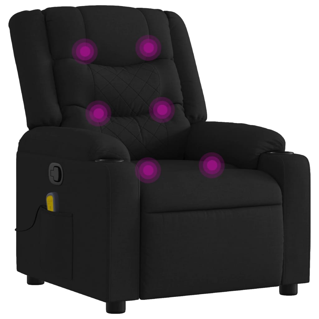 Massagestoel met zwarte stof is nu te koop bij PeponiXL, paradijselijk wonen!