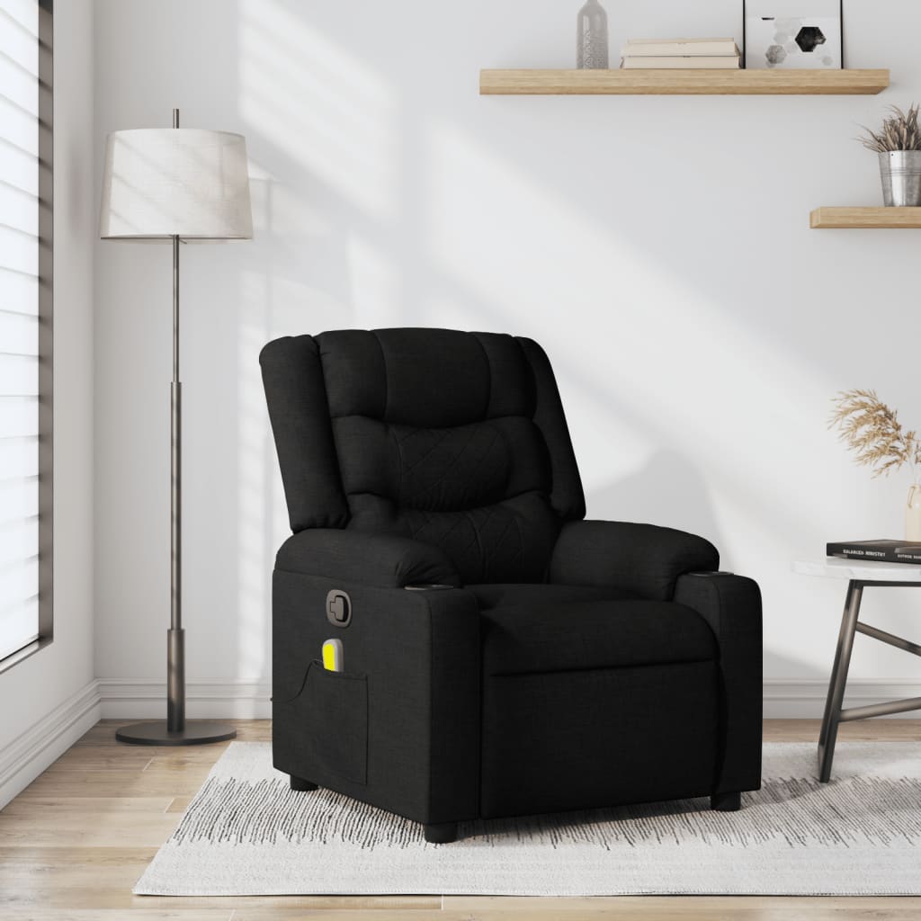 Massagestoel met zwarte stof is nu te koop bij PeponiXL, paradijselijk wonen!