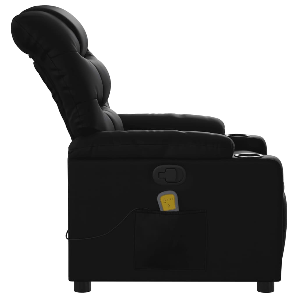 Massagestoel van zwart kunstleer is nu te koop bij PeponiXL, paradijselijk wonen!
