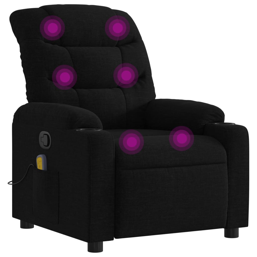 Massagestoel met zwarte stof is nu te koop bij PeponiXL, paradijselijk wonen!