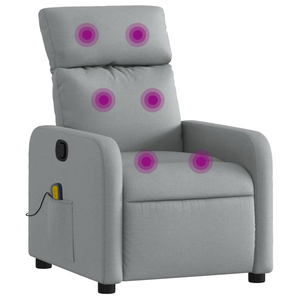 Massagestoel Lichtgrijze Stof is nu te koop bij PeponiXL, paradijselijk wonen!